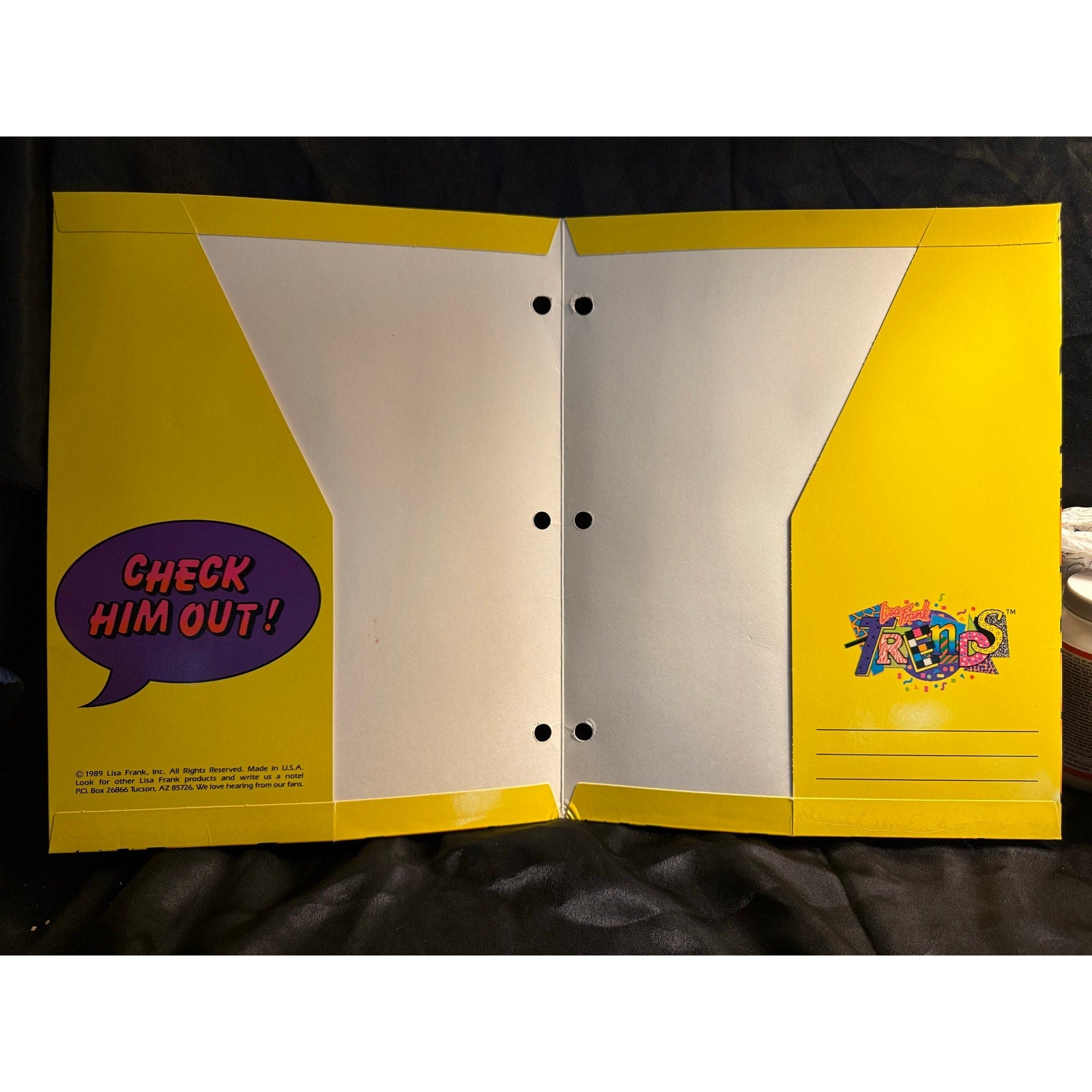 Rare Vintage 80’s Lisa Frank Check Him Out pocket folder pop art trapper keeper