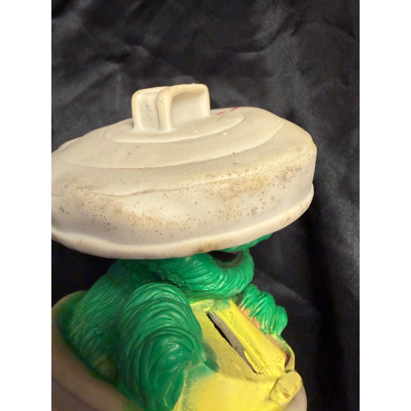 Vintage 70’s Sesame Street Oscar the Grouch Coin Bank 10”