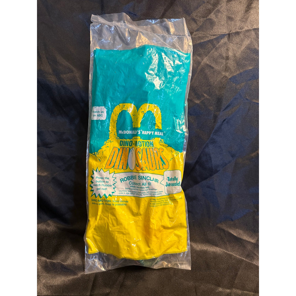 Vintage 1992 McDonald’s Dino-Motion Dinosaurs TV Show Robbie Sinclair NIP Sealed