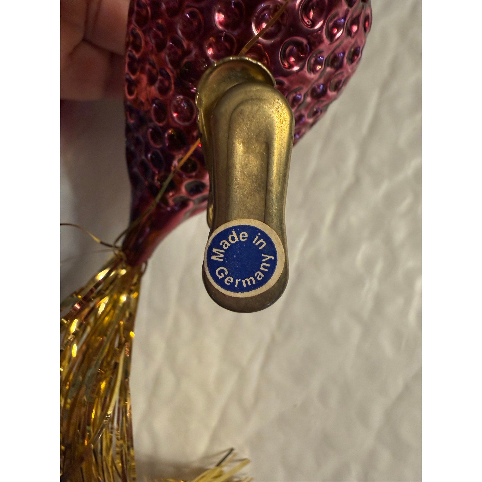 Vintage 40’s mercury glass bird clip-on Christmas ornaments made in Germany