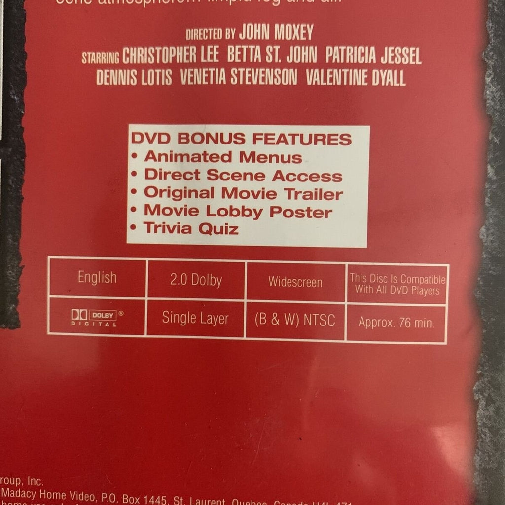 Horror Hotel DVD OOP With Insert Cult Classic Halloween Christopher Lee