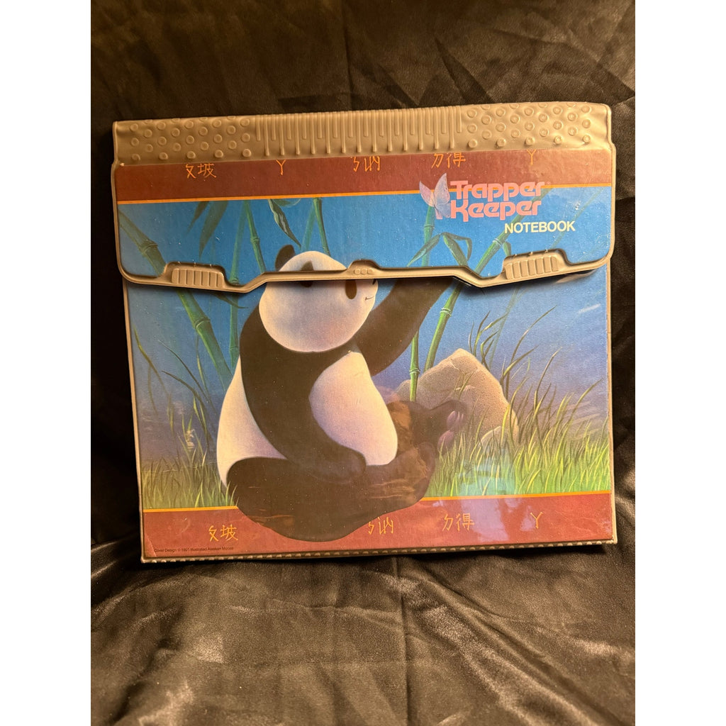 Vintage 90’s Mead Trapper Keeper Portfolio Binder with Zen Panda