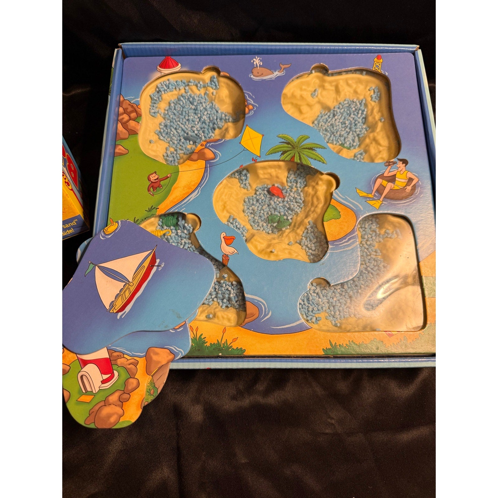 PBS Kids Curious George Discovery Beach Game 2009 3+ Board Game