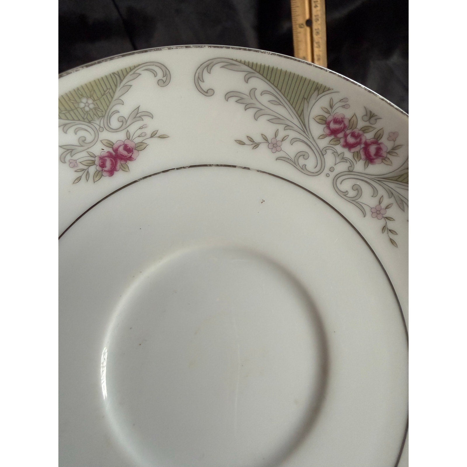 Vintage 40’s Alberon Translucent Fine China Saucer pattern #4144