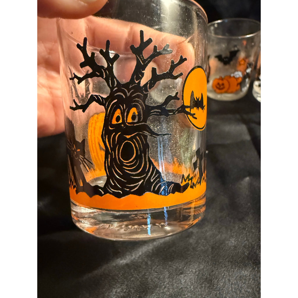 4 Vintage 80’s Halloween votive tea light candle holders