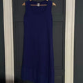 Tommy Bahama Knit & Chiffon Scoop-Neck Tea-Length Dress Blue Size M NWOT