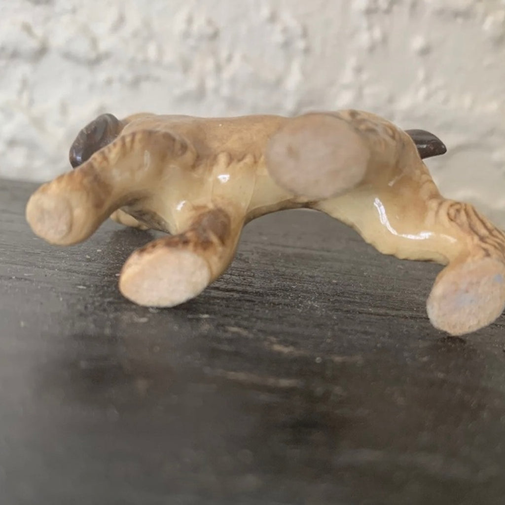 Vintage Hagen-Renaker Cocker Spaniel Miniature Dog Figurine Dark Brown Ears 1.5"