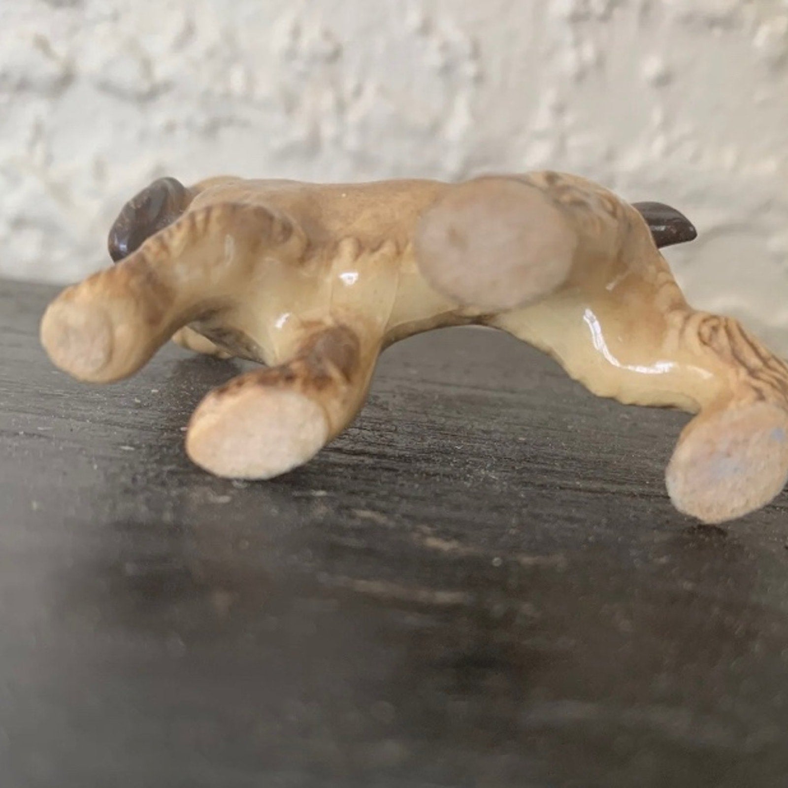 Vintage Hagen-Renaker Cocker Spaniel Miniature Dog Figurine Dark Brown Ears 1.5"