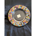 Yankee Candle Co. Stained Glass Accents Mosaic Candle Holder Plate 7.5”