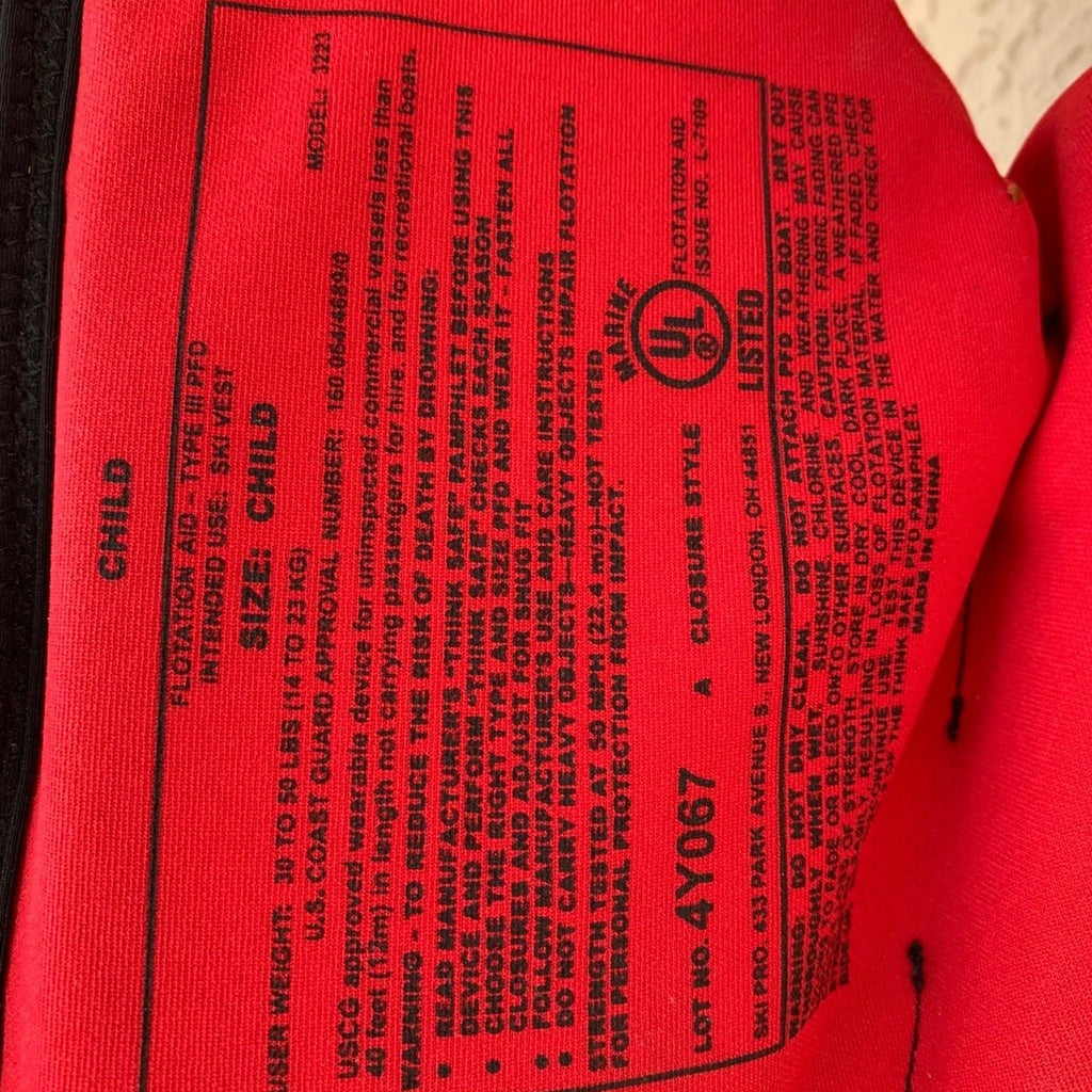 HD Sports Red Children’s Life Vest 30-50lbs