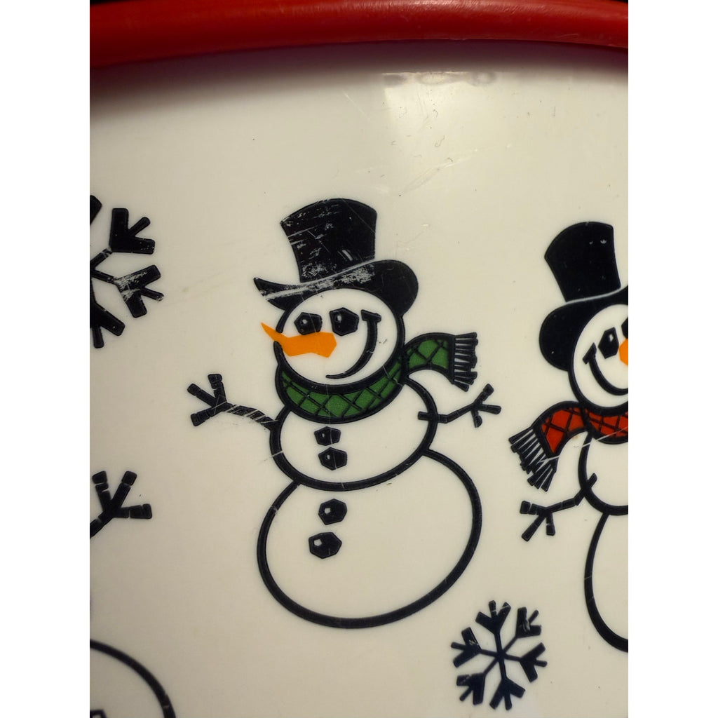 Vintage Y2K Tupperware Snowman Food Storage Container model number 3421A 3.25” x 8.75”
