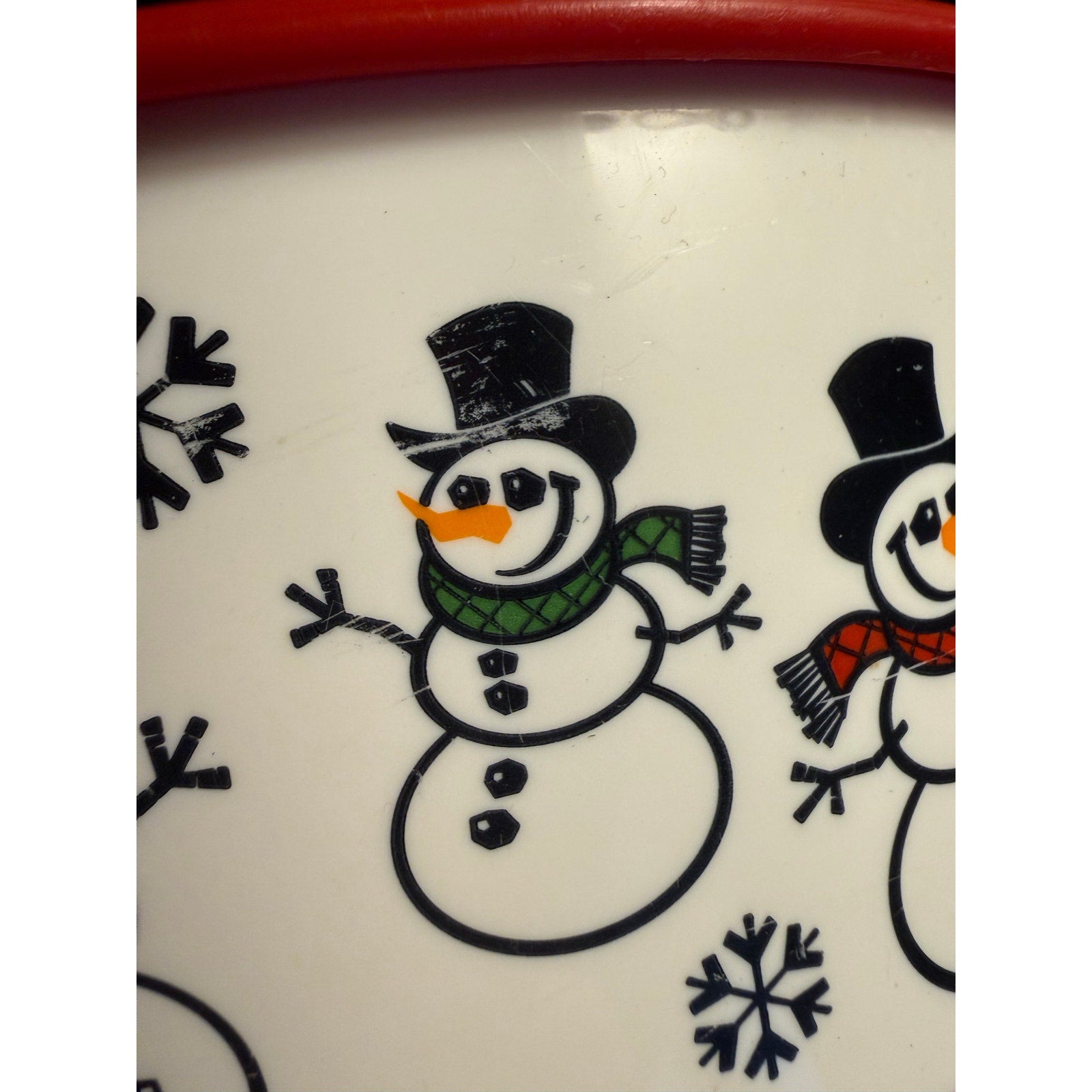 Vintage Y2K Tupperware Snowman Food Storage Container model number 3421A 3.25” x 8.75”