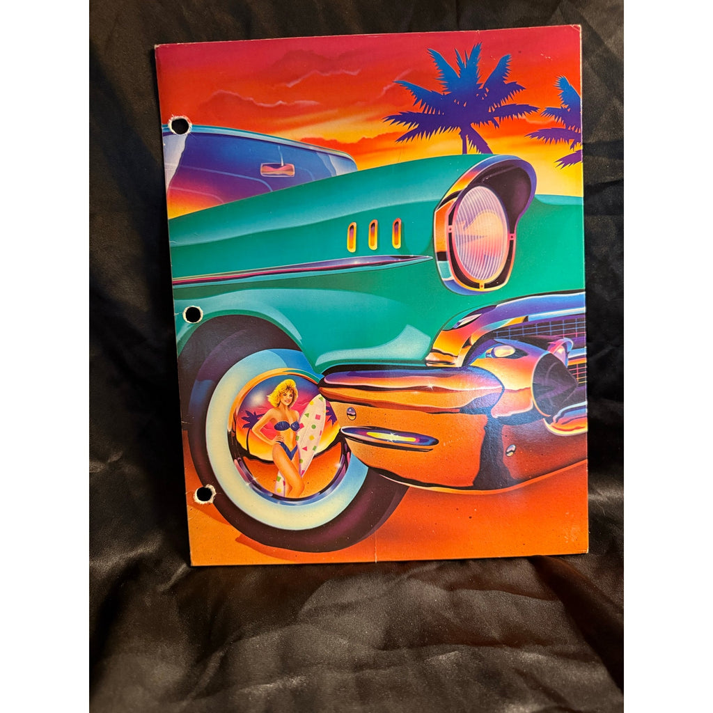 Vintage 1989 Lisa Frank Classic Car Trends Blowouts pocket folder