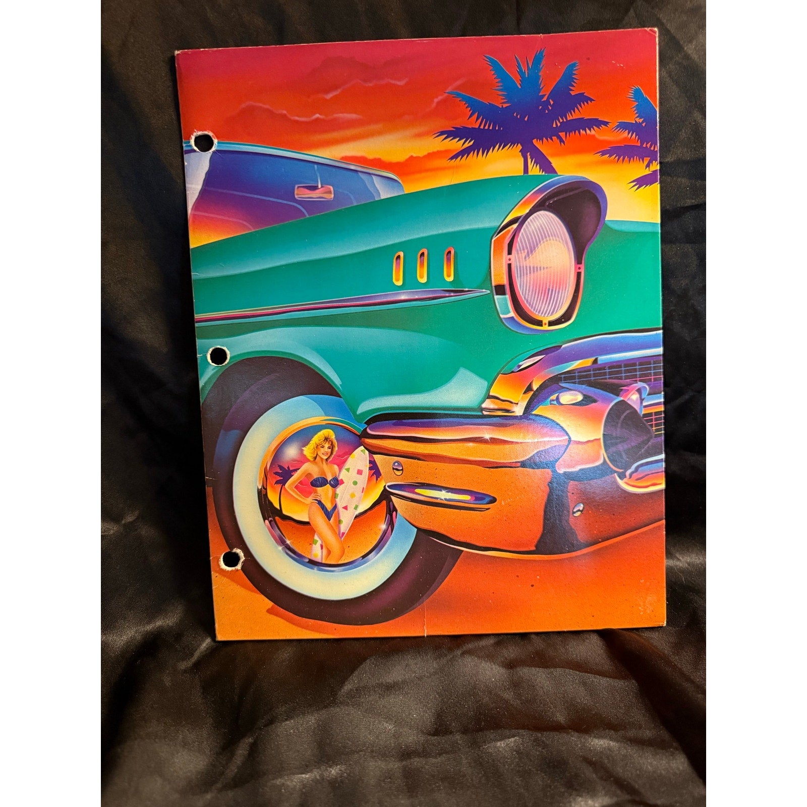 Vintage 1989 Lisa Frank Classic Car Trends Blowouts pocket folder