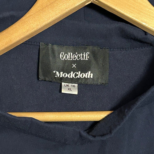 Collectif ModCloth Navy Dress Women’s Size XL UK 16 US 12